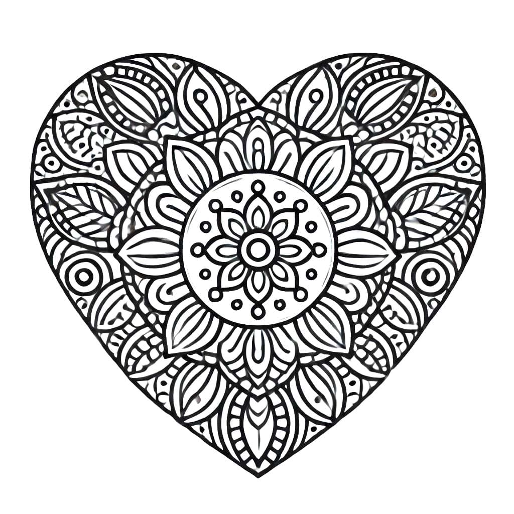 Mandalas Cœur 91